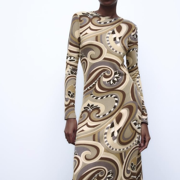 Zara Woman Printed Dress - Picture 5 of 7